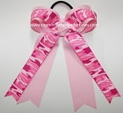 Camouflage Hot Pink Awareness Ponytail Bow
