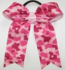 Camouflage Hot Pink Ponytail Bow