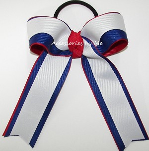White Royal Red Ponytail Bow 